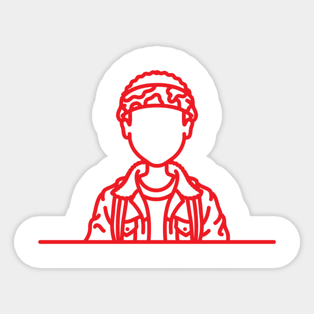 Stranger Things: Lucas Sinclair Sticker by sofiaayuso